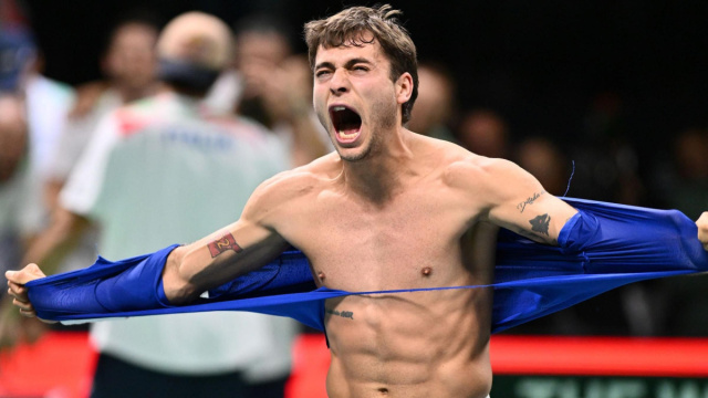 Davis Cup Finals: Italy reach final after Flavio Cobolli wins 32 ... &copy; Creative Commons