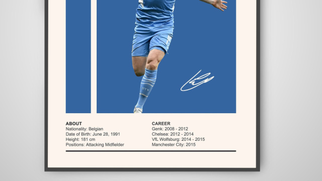 Kevin De Bruyne Poster  De Bruyne Print, Sports Poster, Football ... &copy; Creative Commons
