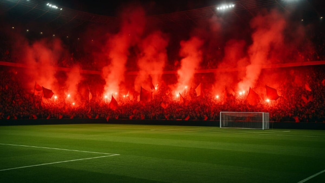 Tifosi con fumogeni @ Immagine I.A.