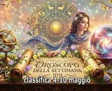 Locandina per l'oroscopo della settimana 4-10 maggio 2026 e classifica - &copy; Gemini IA.
