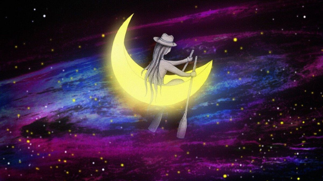 Bambina che naviga tra le stelle &copy; pixabay