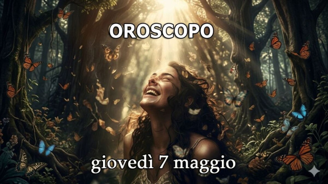 Locandina per l'oroscopo di gioved&igrave; 7 maggio 2026 - &copy; Gemini IA.