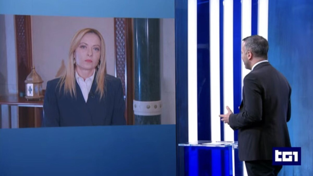 La Presidente del Consiglio Giorgia Meloni intervistata al TG1 sulla missione nel Golfo