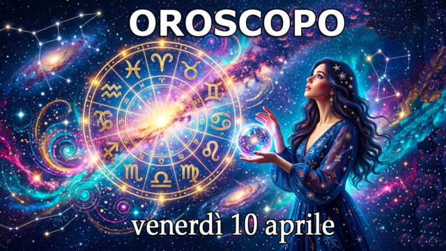 Locandina per l'oroscopo di venerd&igrave; 10 aprile 2026 - &copy; Copilot IA.