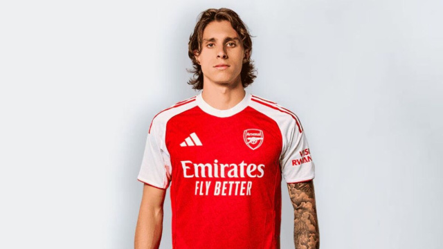 Riccardo Calafiori, difensore dell'Arsenal. Foto &copy; Arsenal