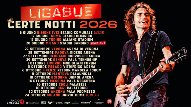 CERTE NOTTI 2026  Ligabue  Tour  Friends & Partners &copy; Creative Commons