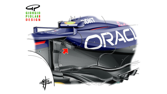 RED BULL nuove pinne per Imola - Giorgio Piola Design &copy; Creative Commons