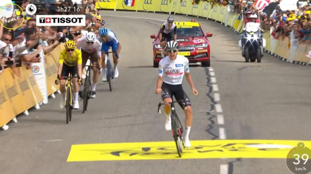 Tadej Pogacar e Jonas Vingegaard - &copy; Screenshot Eurosport