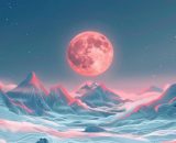 Luna rosa sopra i monti &copy; Grox AI X