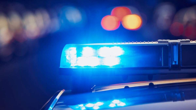 Il lampeggiante di una volante della POlizia.