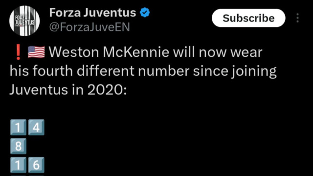 Weston McKennie, fuori dai piani, cambia numero per la terza volta ... &copy; Creative Commons