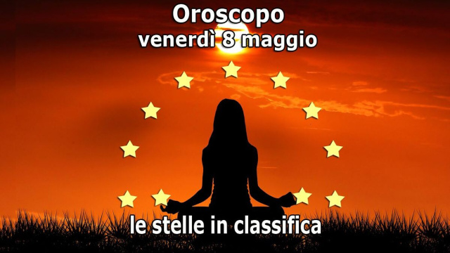 Locandina per l'oroscopo di venerd&igrave; 8 maggio 2026 - &copy; Roberta Carsoli.