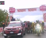 Giro d'Italia, la neutralizzazione - &copy; Screenshot Eurosport