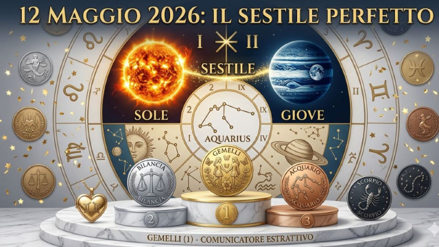Sestile del 12 maggio con classifica e quadrante-&copy;Gemini AI