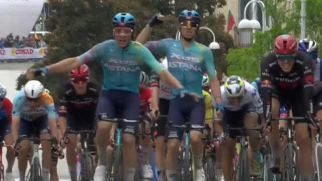 L'esultanza di Christian Scaroni - &copy; Screenshot Eurosport