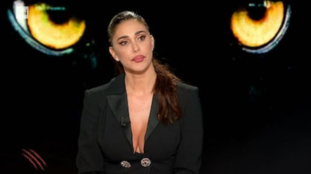Belen Rodriguez a Belve (Screenshot Rai).