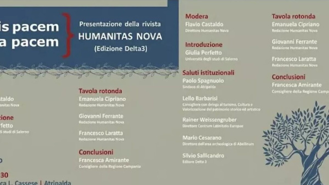 La locandina di Humanitas Nova.