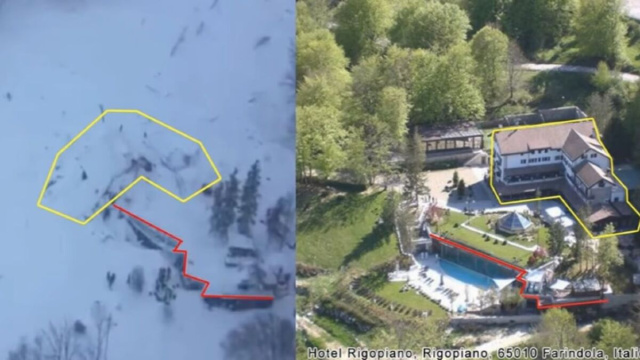 L'hotel Rigopiano prima e dopo la vacanza