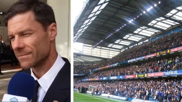 Xabi Alonso e la tifoseria del Chelsea.