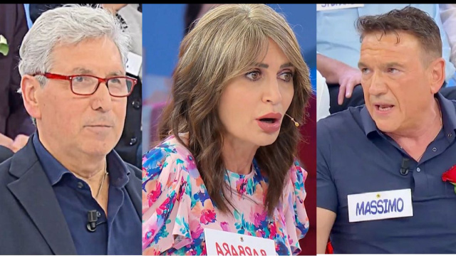 Mario Lenti, Barbara De Santi e Massimo &copy; Canale 5.