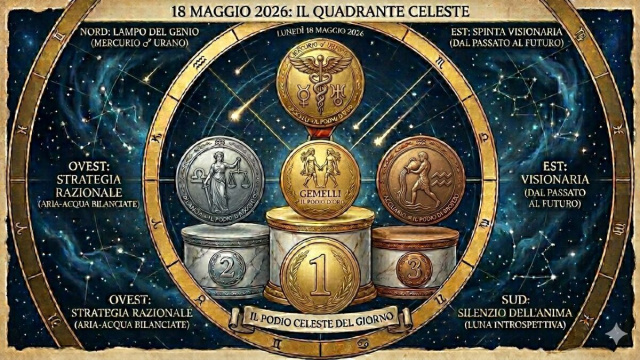 Classifica quadrante 18/05: oro con Gemelli, argento bilancia, bronzo Acquario- &copy; Gemini AI