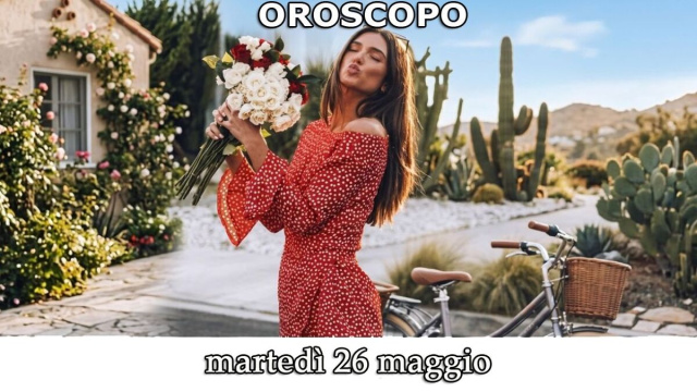Locandina per l'oroscopo di marted&igrave; 26 maggio 2026 - &copy; Gemini IA.