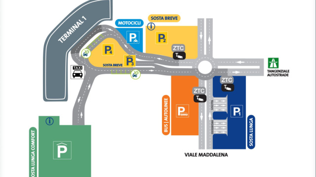Parcheggio Aeroporto Napoli - Mappa  Aeroporto Internazionale di ... &copy; Creative Commons