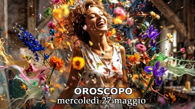 Locandina per l'oroscopo di mercoled&igrave; 27 maggio 2026 - &copy; Gemini IA.
