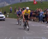 Tadej Pogacar sul Jaunpass - &copy; Screenshot Eurosport