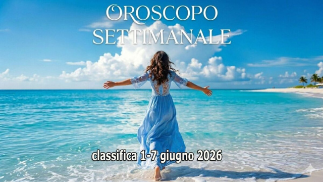 Locandina per l'oroscopo settimanale 1-7 giugno 2026 - &copy; Gemini IA.