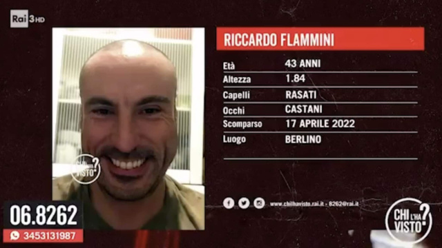 Riccardo Flammini rintracciato a Parigi da 'Chi L'Ha Visto ... &copy; Creative Commons