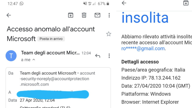 E-mail da Team degli account Microsoft - Microsoft Q&A &copy; Creative Commons