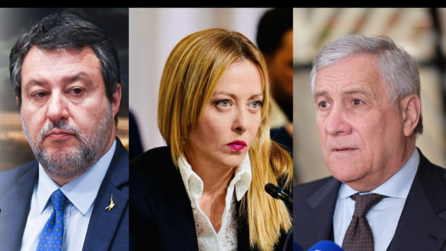 Matteo Salvini, Giorgia Meloni e Antonio Tajani (&copy; Facebook)