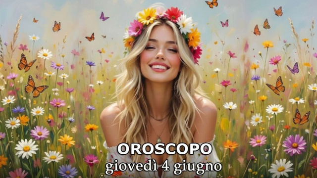 Locandina per l'oroscopo di gioved&igrave; 4 giugno 2026 - &copy; Gemini IA.