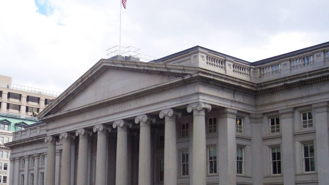 The U.S. Treasury building, Washington D.C.