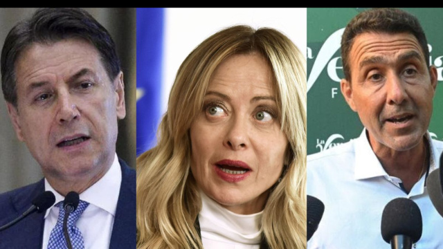 Giuseppe Conte, Giorgia Meloni e Roberto Vannacci (&copy; Facebook)