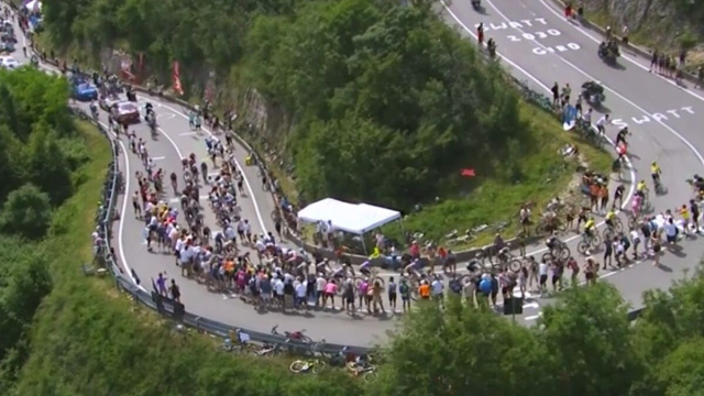 Il Giro d'Italia a Piancavallo - &copy; Screenshot Eurosport