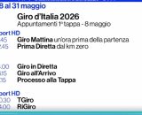 La programmazione Rai per il Giro d'italia - &copy; Rai Sport
