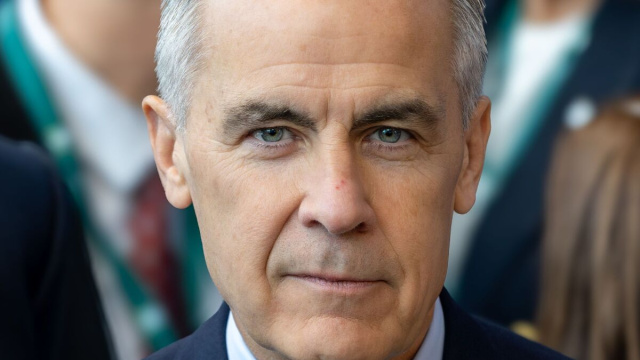 Canadian Prime Minister Mark Carney at the Deux-Montagnes station during the official opening ceremony of the Deux-Montagnes branch of the REM.