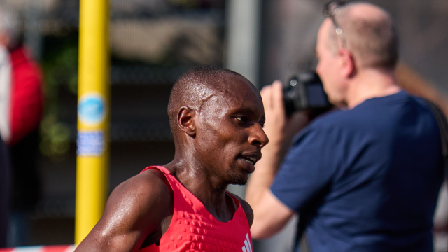 File:Sabastian Sawe at Berlin-Marathon 2025-09-21 05 (cropped).jpg ... &copy; Creative Commons