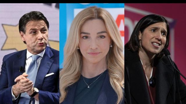 Giuseppe Conte, Silvia Salis ed Elly Schlein (&copy; Facebook)
