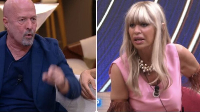 Marco Berry e Alessandra Mussolini (Screenshot Mediaset).