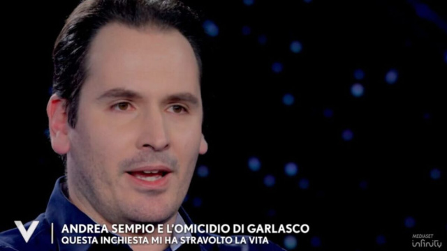 Andrea Sempio in uno screenshot di Verissimo.