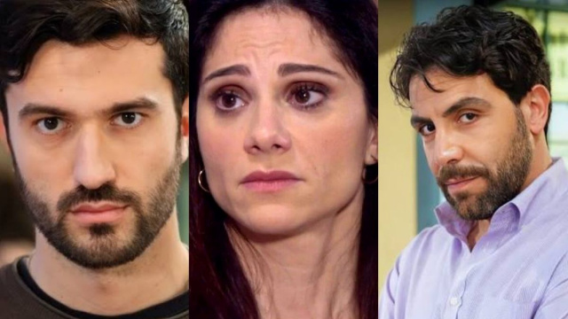 Damiano, Rosa e Pino - screenshot © Un posto al sole