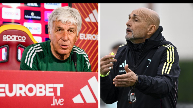 Gian Piero Gasperini, allenatore della Roma. Foto &copy; Roma. Luciano Spalletti, allenatore della Juventus. Foto &copy; Juventus