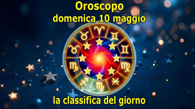 Locandina per l'oroscopo di domenica 10 maggio 2026 - &copy; Pixabay AI