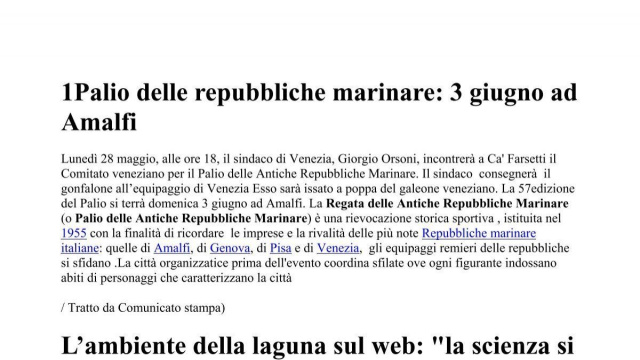 1Palio delle repubbliche marinare: 3 giugno ad ... - Cinema e Musica &copy; Creative Commons
