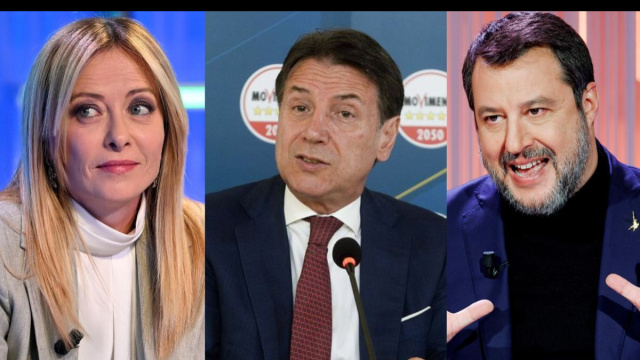 Giorgia Meloni, Giuseppe Conte e Matteo Salvini (&copy; Facebook)
