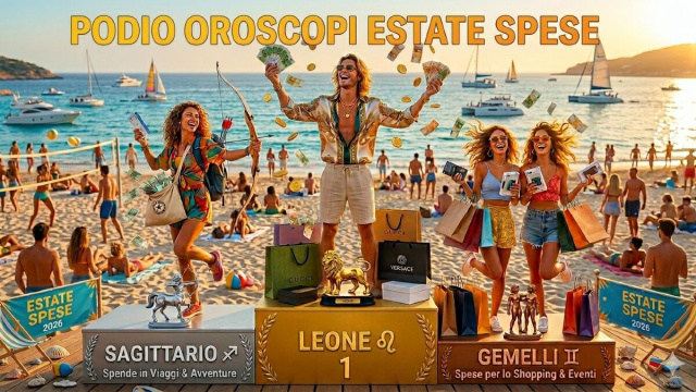 Podio delle spese estate 2036: 1&deg; Leone, 2&deg; Sagittario, 3&deg;Gemelli- Gemini AI