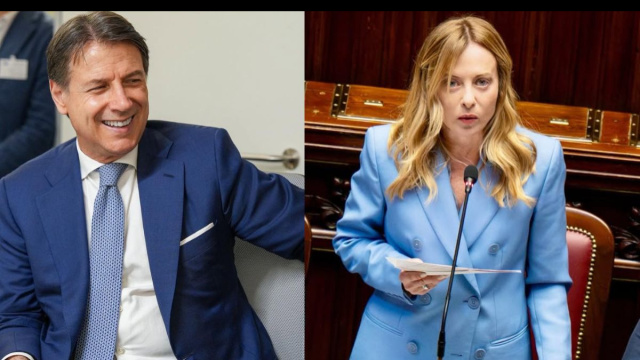 Giuseppe Conte e Giorgia Meloni (&copy; Facebook)